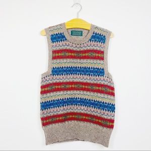 J. McLaughlin 100 % wool Vintage Vest Size Small
